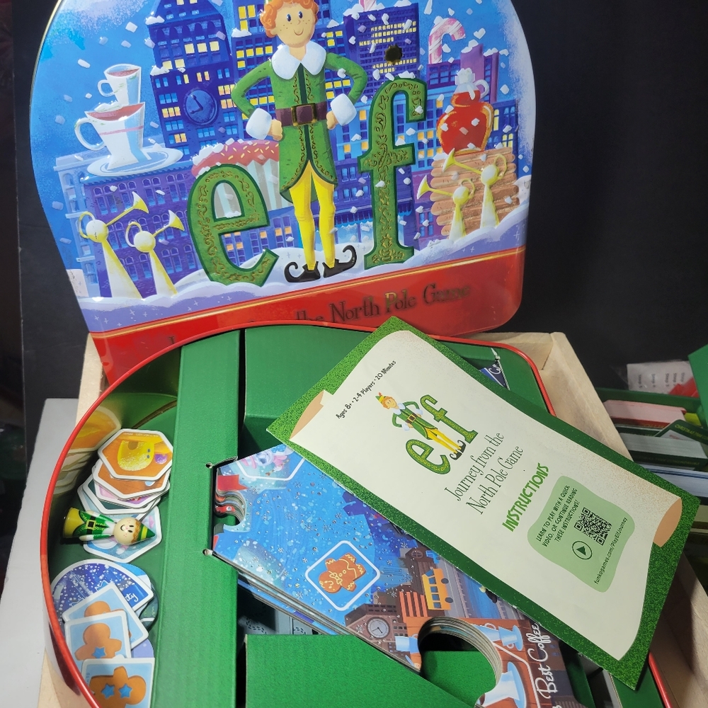 Buddy The Elf Journey From The North Pole Board Game Collector Tin Elf Game